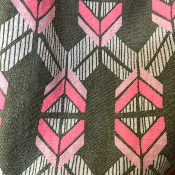 CARTERS UGC Girls Size 6 Pink Green Geometric Tank Top Bow detail - Picture 2 of 9